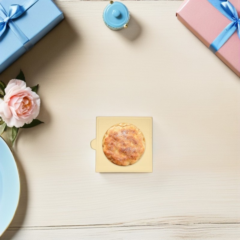 200pcs Cardboard Cake Base, 3.5" Square Dessert Serving Plate, Mousse Display gallery