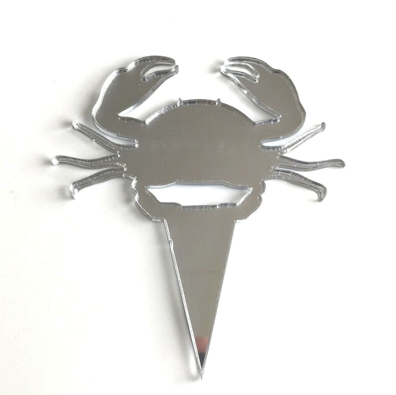 Crab Shaped Cake & Cupcake Toppers, Many Colours & Sizes, Plain or Engraved gallery