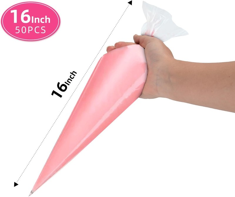 Disposable 16 Inch Large Pastry Bags 50 Pcs Icing Frosting Cake Decorating Bags gallery