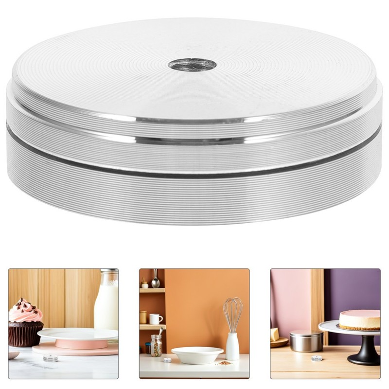 2 Pcs Swivel Dining Table Base Turning Hardware Turntable for Baking Cakes gallery