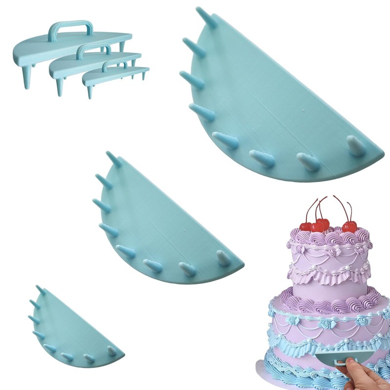 3 PCS Cake Arch Guide Tools,Ruffle Piping Guide,for Evenly Spaced Piping for …