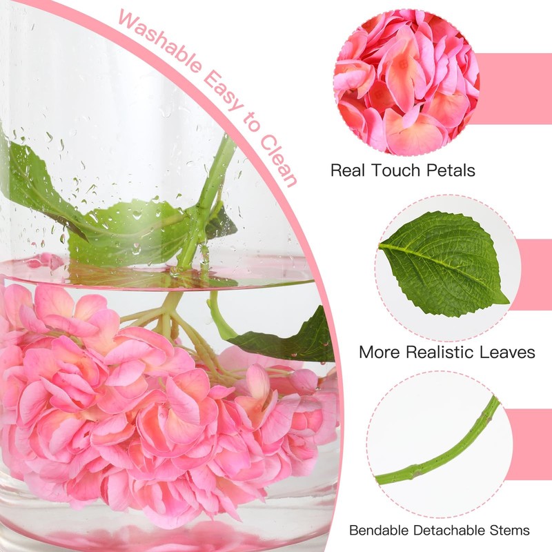 Florralia 3Pcs Hydrangea Artificial Flowers 22.44 Real Touch Latex Faux gallery