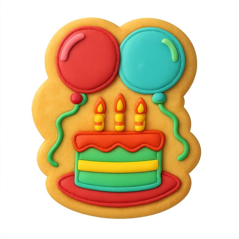 happy birthday Cookie Cutter & Stamp – 3.2×4