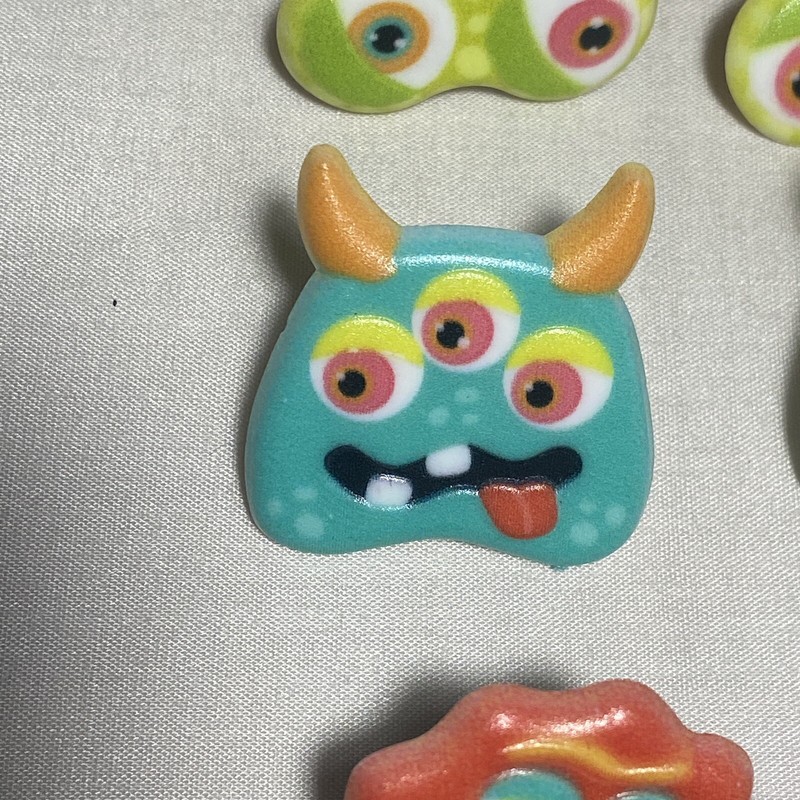 Monster Cupcake Toppers Cake Rings 48 Assorted Birthday Party Favors Halloween gallery