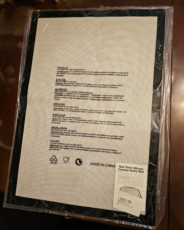 Paderno World Cuisine Non-Stick Silicone Counter Pastry Mat 25.5″ x 17.5″ NEW