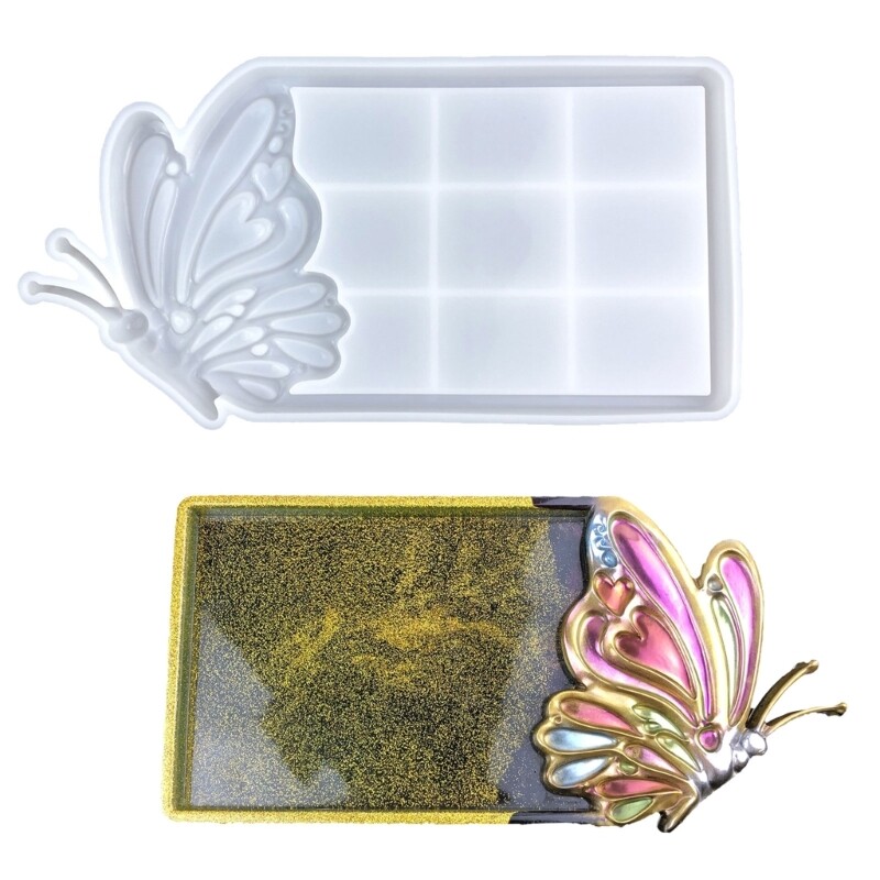 Versatile Silicone Butterfly Tray Mold Crystal Epoxy Resin Home Decoration Mould
