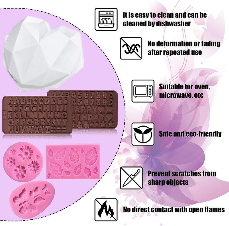 Chocolate Heart Molds Set | Breakable Heart Mold with Hammers, Letter and gallery