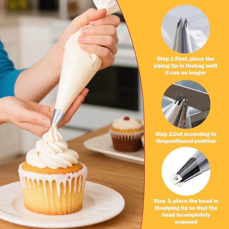 5 Pcs 1M Piping Tip Bags Tips Set Icing Frosting Cake Decorating DIY Cream gallery
