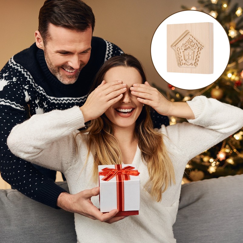 Cookie Stamp, Wooden Cookie Biscuit Cutter (House) gallery