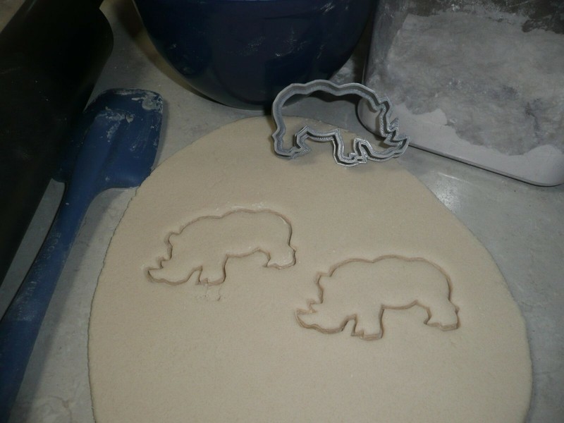 RHINO RHINOCEROS OUTLINE AFRICAN ANIMAL ZOO SAFARI COOKIE CUTTER USA PR2287 gallery