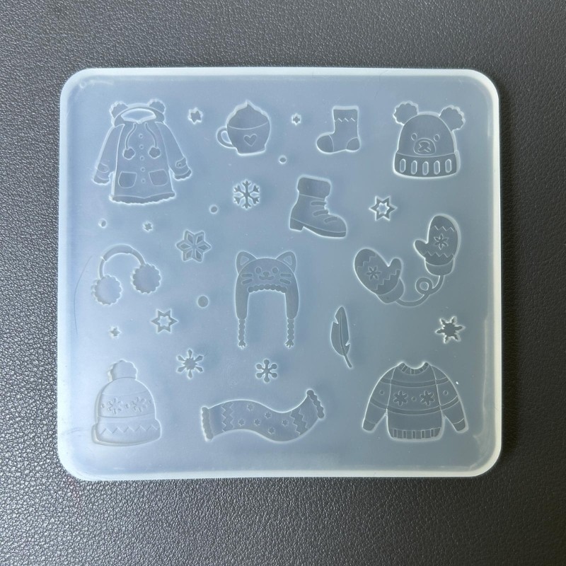 Clay Moulds Silicone Fondant Moulds Winter Clothes Shape Crafting Moulds gallery