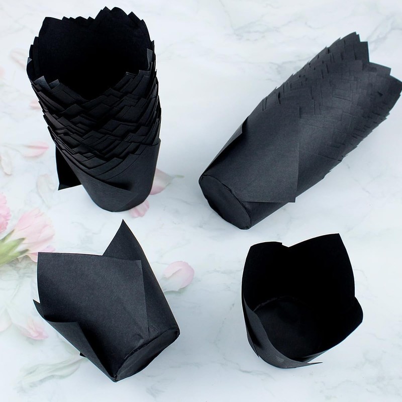 200 Pieces Tulip Cupcake Muffin Liners Greaseproof Paper Baking Cups Cupcake Wra gallery