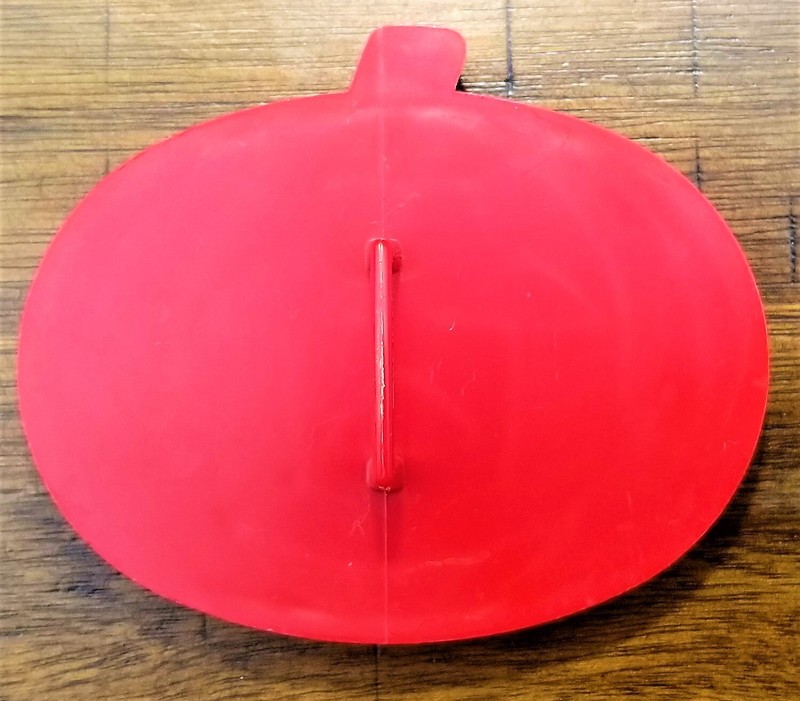 VTG Tupperware Halloween JOL Pumpkin Cookie Cutter Red Plastic Clay Craft Mold gallery