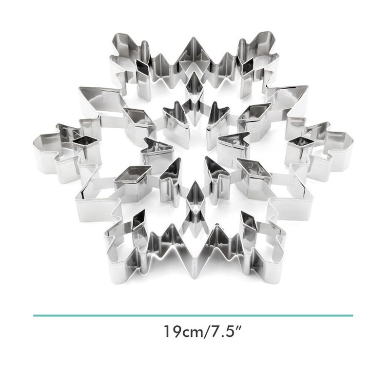 3D Snowflake Cake Mold Stainless Steel Baking Mold Multipurpose Durable Kitchen gallery