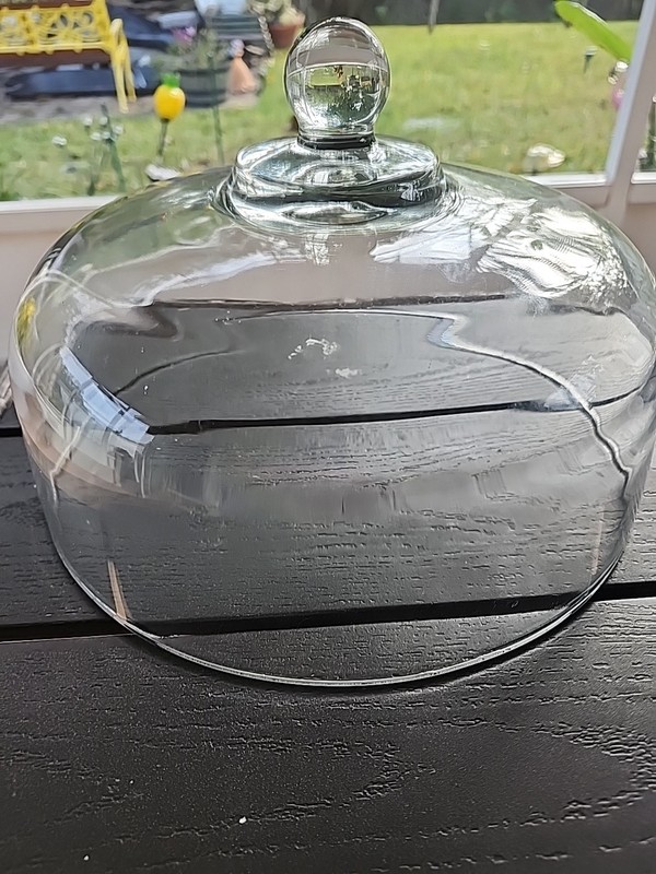 Vintage Glass Cake Dome Heavy Glass 11.5 Diameter, 6 inches Tall gallery
