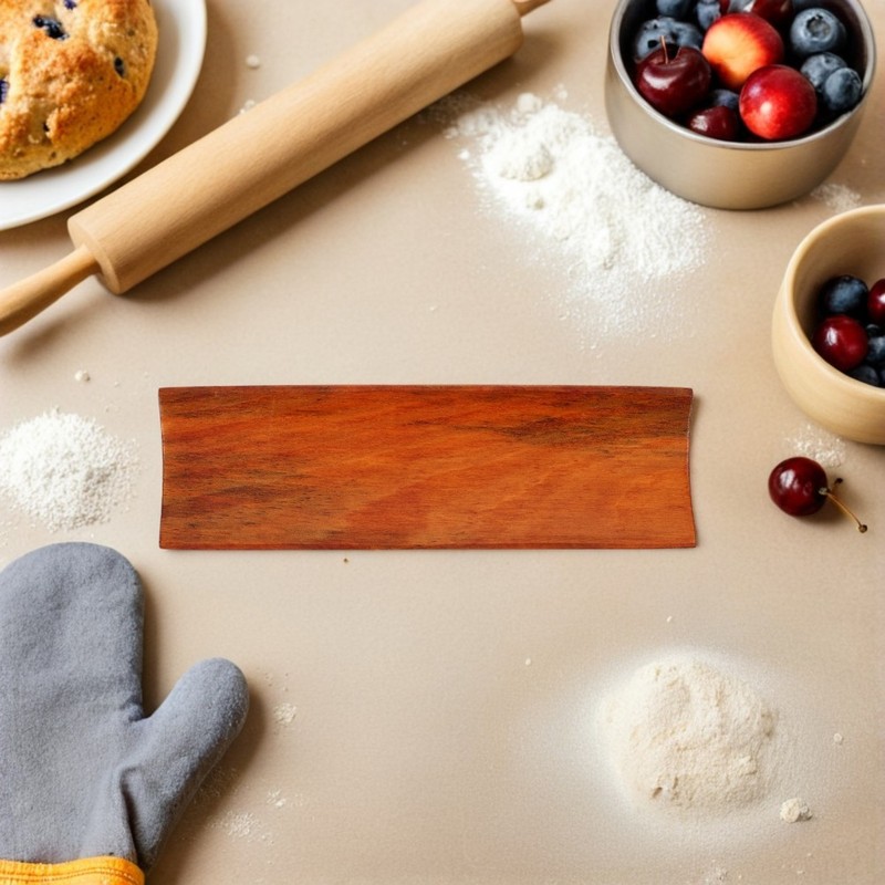 Rolling Pin Wooden Base Rack Counter Holder Kitchen Stand Display for gallery
