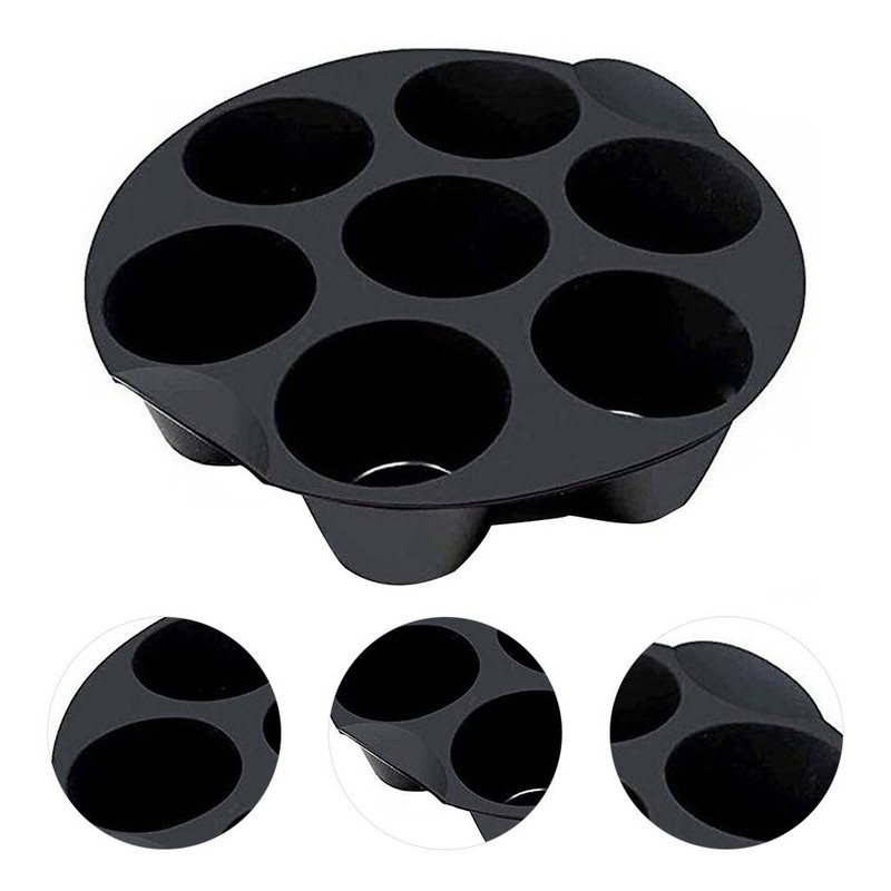 Silicone Muffin Cake Cups Air Fryer Accessories 7 Grids Cake Cups Random Color gallery
