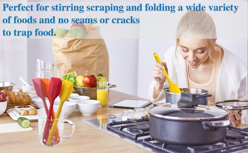 8 Pieces Silicone Spatulas, 8.3 inch Small Spatulas Non-sti gallery