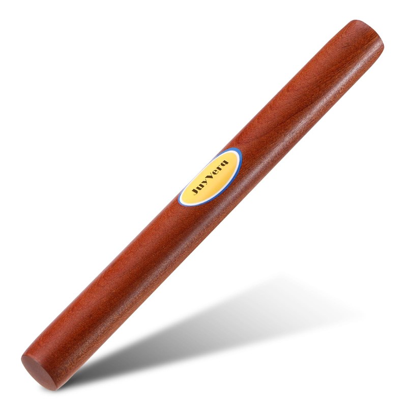 JuyVerq Wood Rolling Pin (15.75 Inches), Non-Stick Rolling Pin for Baking, Na…