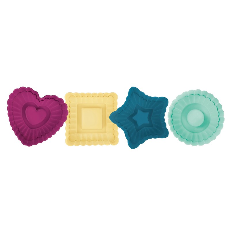Talisman Designs Plunger Style Thumbprint and Linzer Cookie Cutters, 4 Piece Set