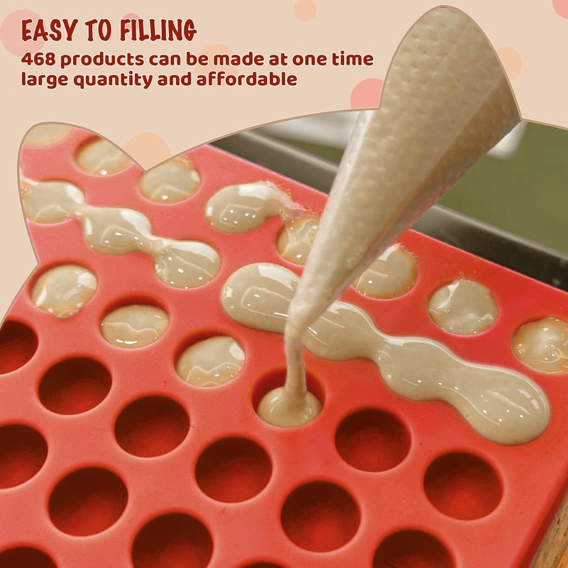 Silicone Mini Round Shape Molds 468 Cavities Tiny Semi Sphere Baking Sheet Dog gallery