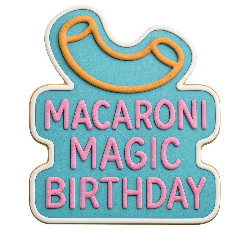 Macaroni Magic Birthday Cookie Cutter & Stamp, Fondant & Clay - 4x3.6 gallery