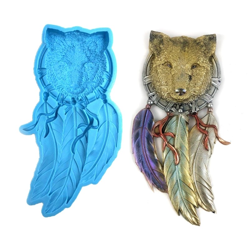 Foxes Windbell Dreamcatcher Silicone Mold for Home Decor DIY Gift Resin Mold gallery