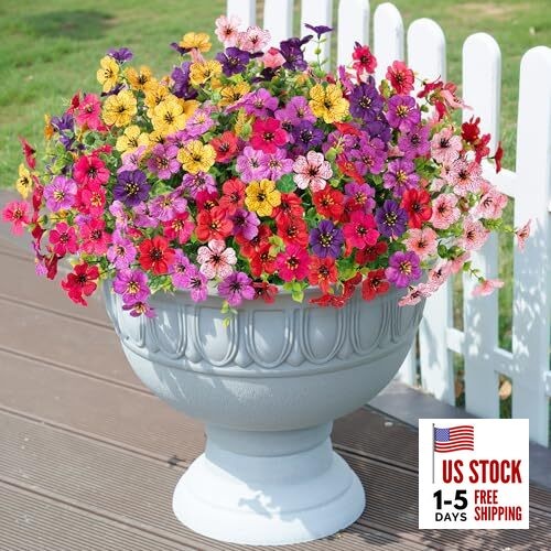 Artificial Flowers for Outdoors Daisy 12 Bundles for Home 6 Multicolor