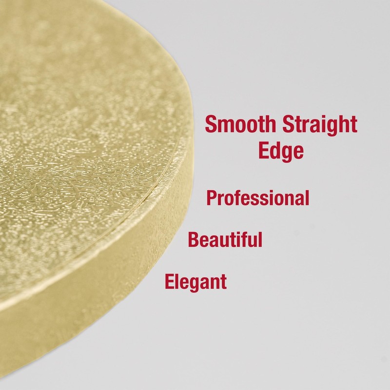 5Pcs 10 Inch Gold Round Cake Boards, 1/2inch Thick Sturdy Cake Drums with Smo... gallery