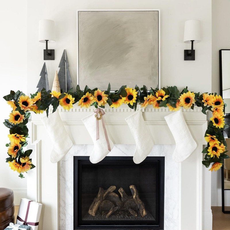 Bonbloom'S Bonblooms 4 Pack Fake Sunflowers Garland Decorsunflower Vines gallery