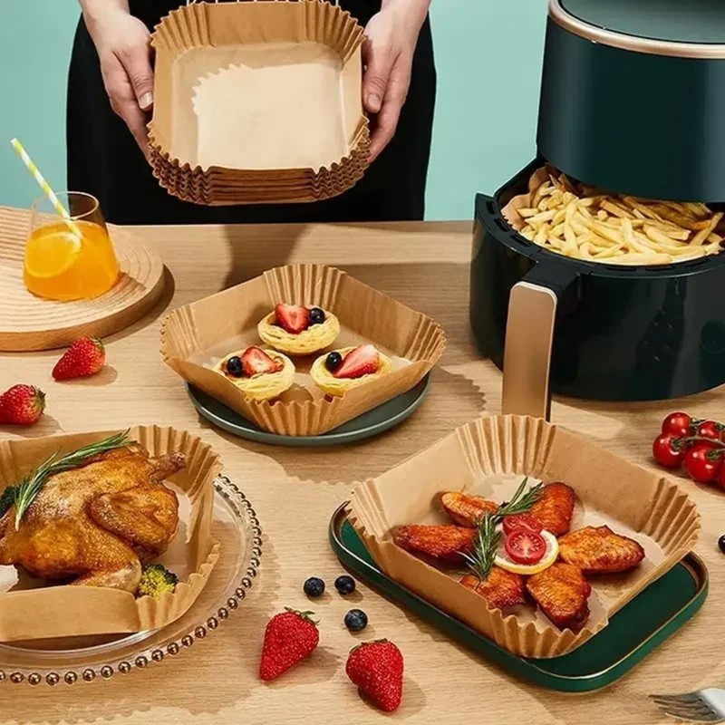 Air Fryer Liners Disposable Parchment Paper Nonstick Oil Proof Basket Inserts gallery