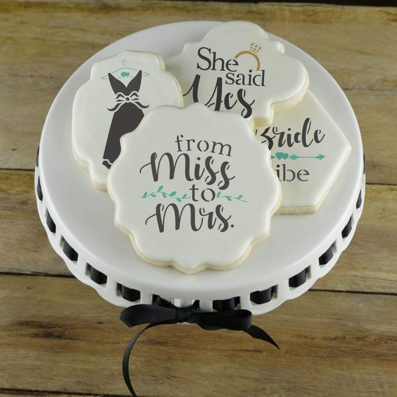 Wedding Party | Cookie Stencils | 4 Sheet Value Bundle | Bride & Groom | from... gallery