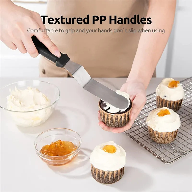 Cake Offset Icing Spatula Stainless Steel with PP Handle for Cake Decorating New gallery