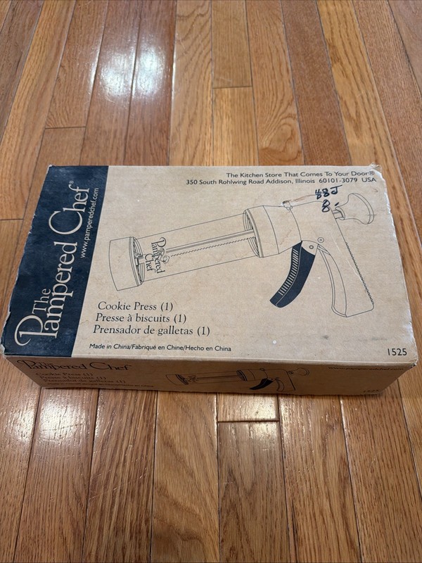 The Pampered Chef Cookie Press 1525 Complete In Box