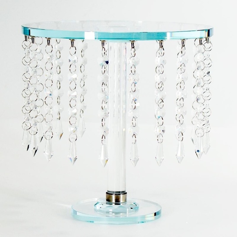 Jiallo Chandelier crystal cake stand 9″ diameter