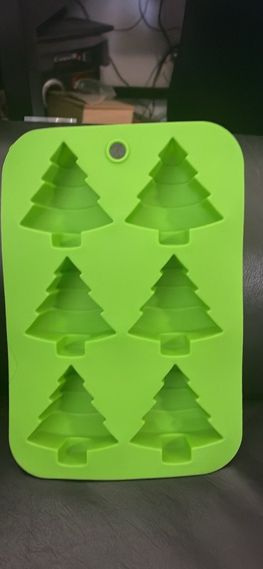 6 Christmas Tree Silicone Cake Baking Mold 3" gallery