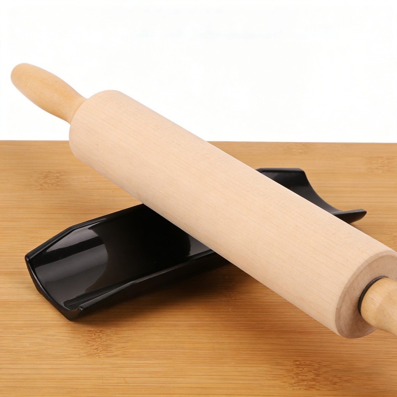 Countertop Rolling Pin Organizer Rack in Black for Dough and Pastry gallery