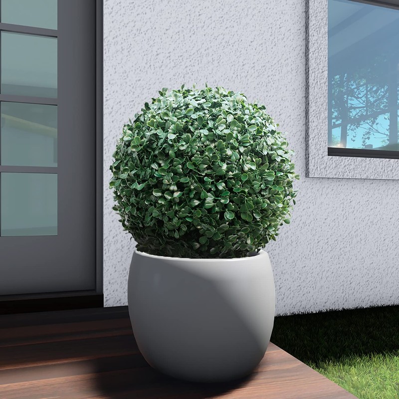 Tang Sunshades Depot Inc 15 Geeen Topiary Faux Ball Boxwood 1 Piece Faux Leaf