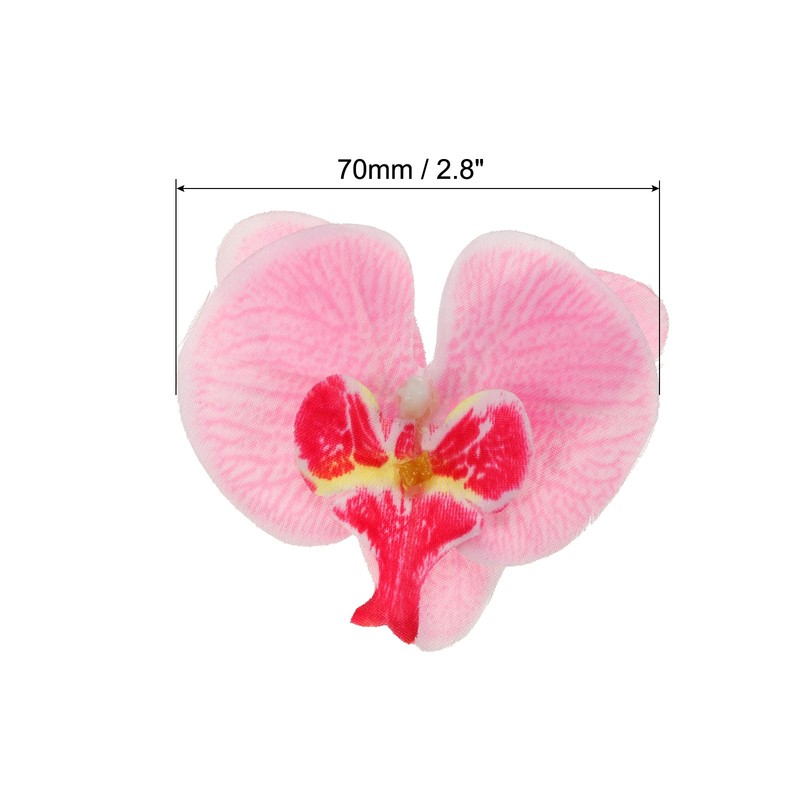 2.8" Artificial Orchid Flower Heads, 80pcs for Floral Decoration, Pink gallery