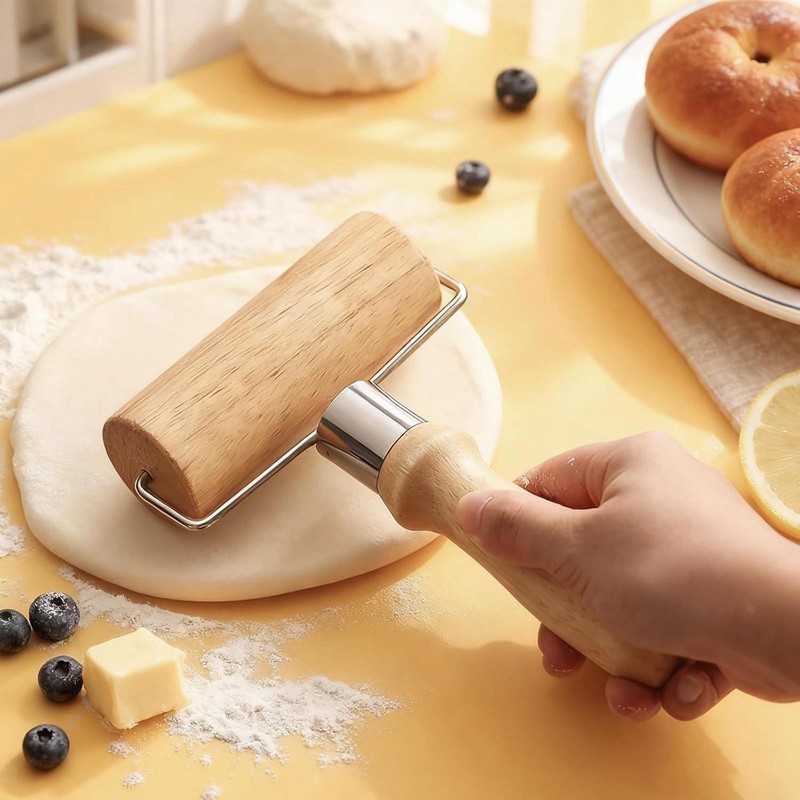 2 Pieces Wooden Rolling Pin Dough Roller Pastry Roller gallery