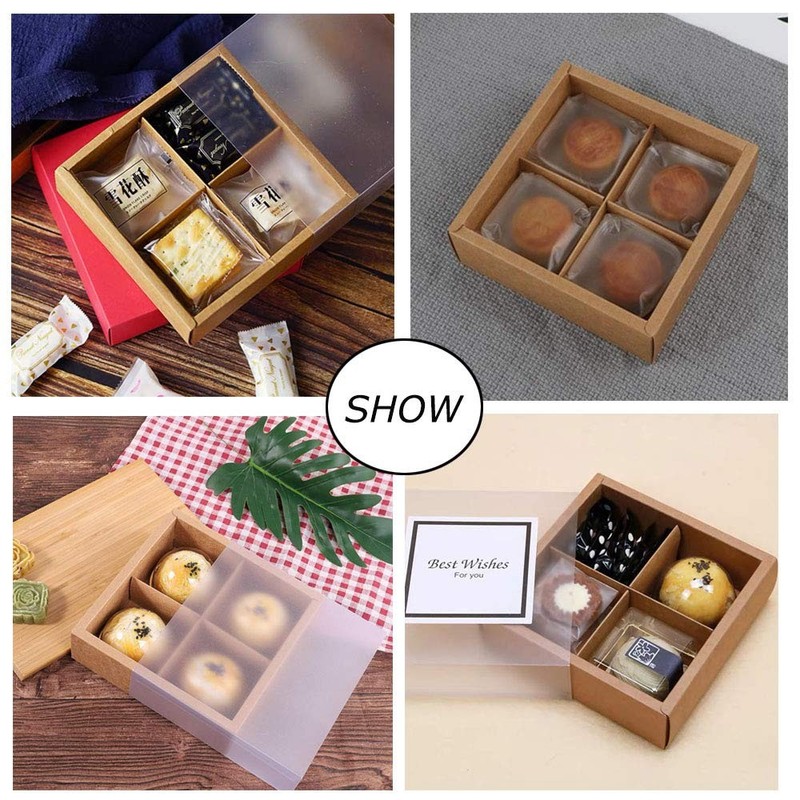 15 PCS Cupcake Box With Insert Window Food Grade Paper Pastry Container gallery