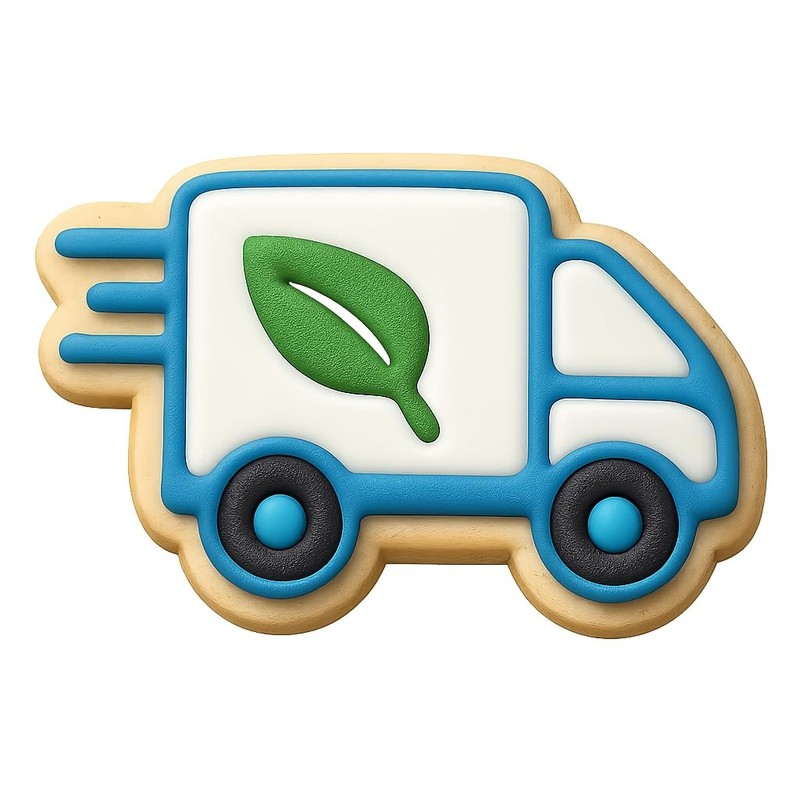 Eco Green Truck Cookie Cutter & Stamp 4x2.8" Green Baking Kitchen Tool gallery