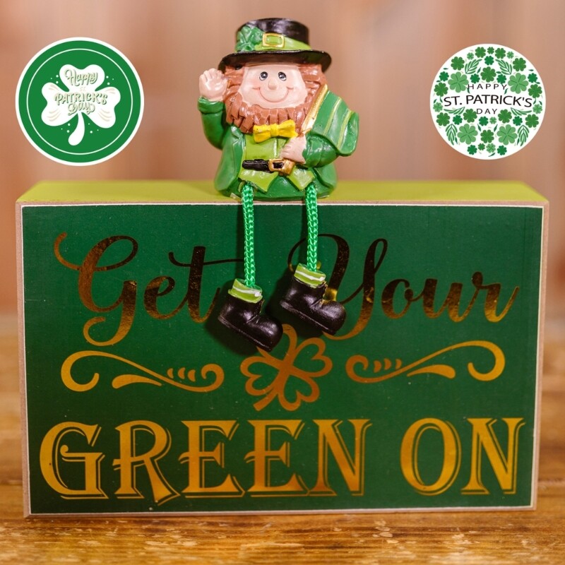 500x Self-adhesive St.patrick Day Stickers Irish Clover-Stickers Party Accessory gallery