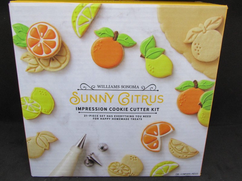 Set 6:Williams Sonoma Citrus Impression Cookie Cutters, Lemon, Lime, Orange -New