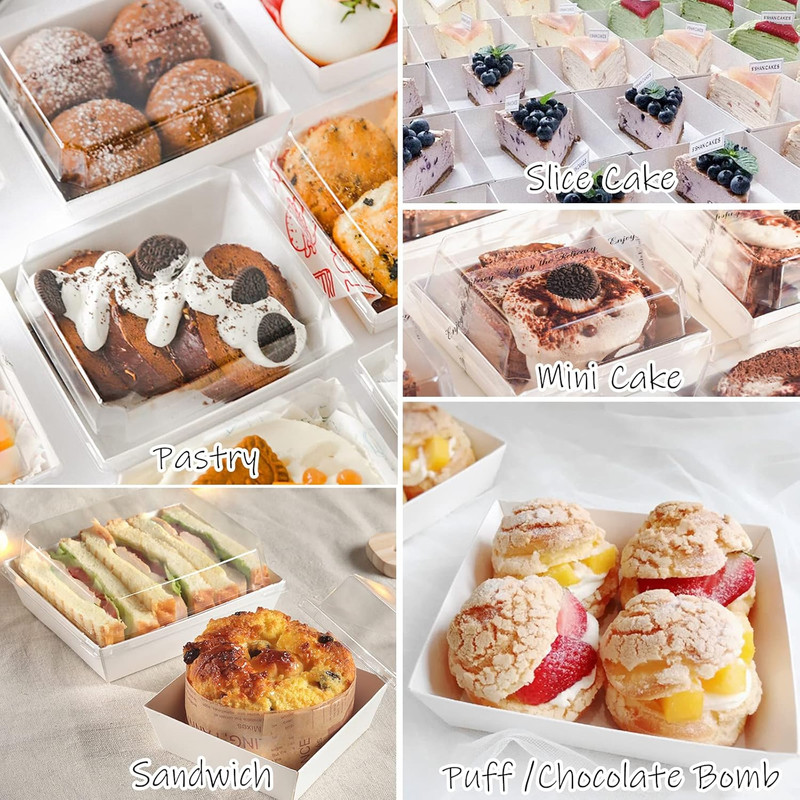 Small Charcuterie Boxes with Clear Lids, to Go Paper Disposable Food Containers, gallery