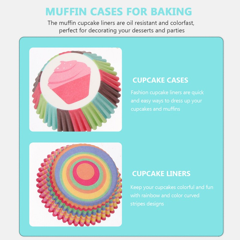 500 Pcs Cake Tray Mini Cakecup Liners Muffin Papers Baking Cups Cupcake Cases gallery