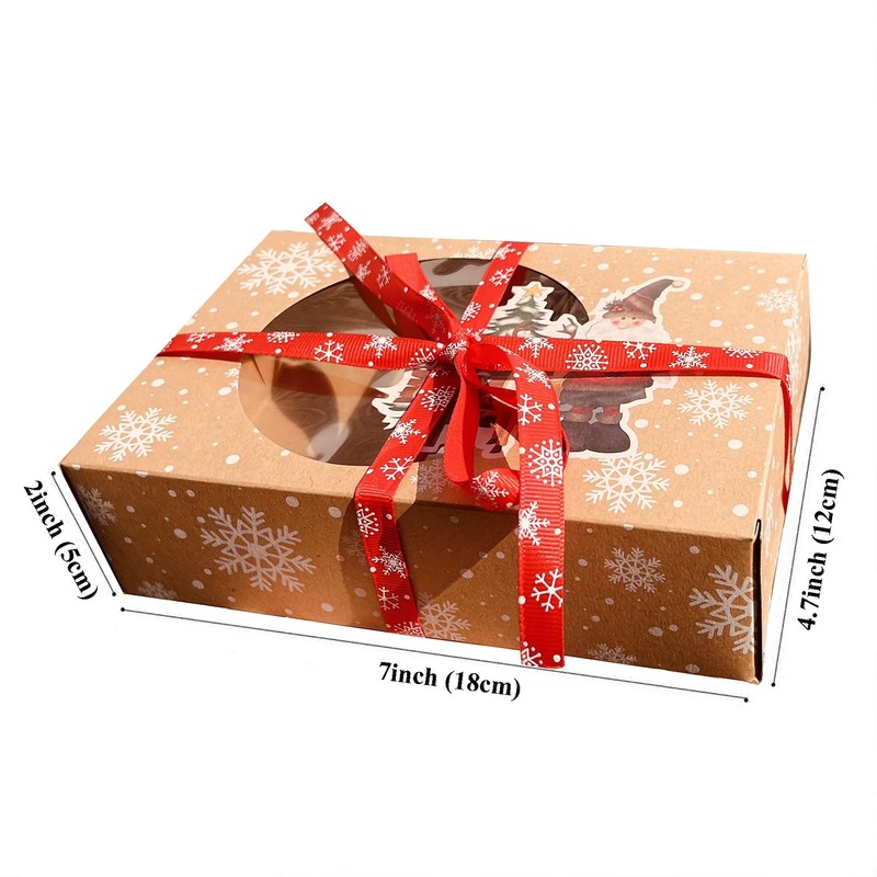 Christmas Cookie Boxes with Window, Food Grade Bakery Treat Boxes Party Favors gallery