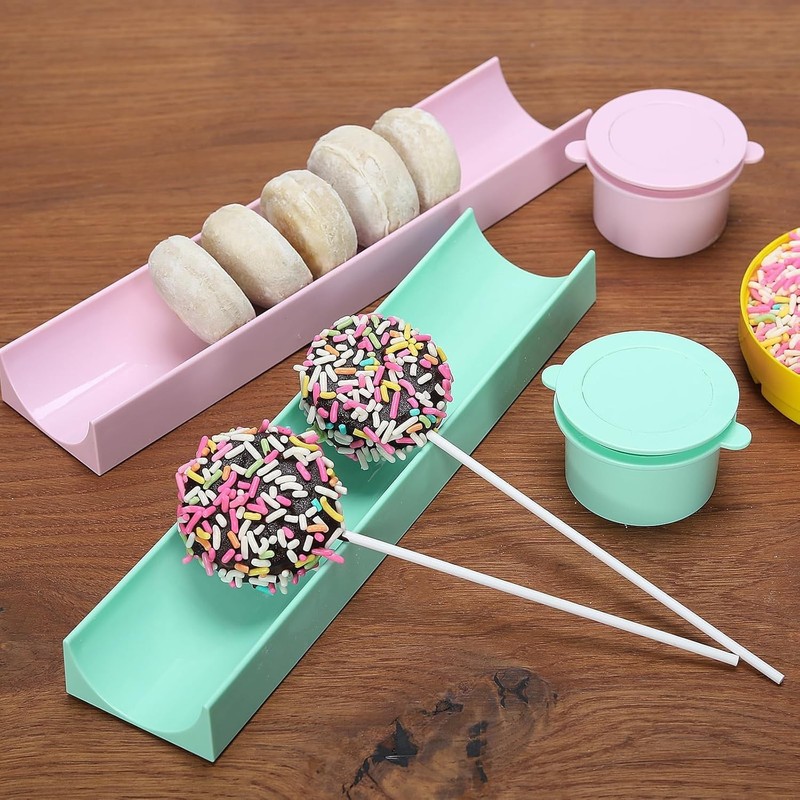 Round Cake Pop Mold Set with 9 Inch Tray and Sticks, ABS Cake Pop Maker, Circ... gallery