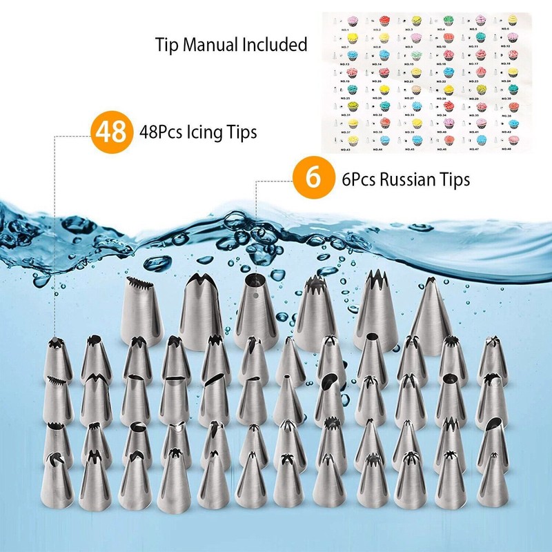 108Pcs DIY Baking Cupcake Cake Decorating Supplies Tool Kit Turntable Stand Pen gallery