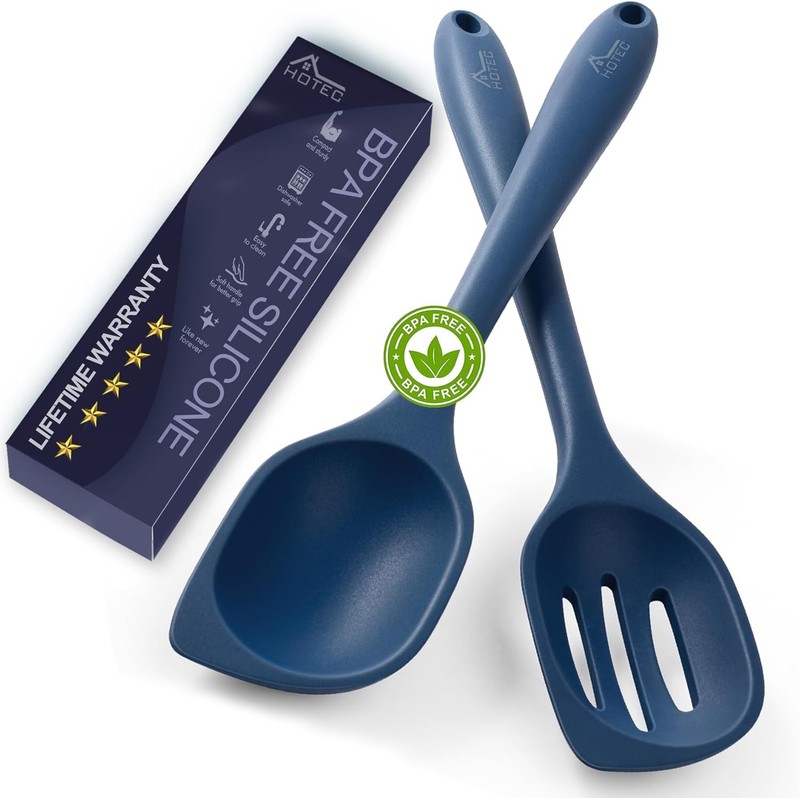 446°F Heat Resistant Silicone Cooking Spoon Spatula, Lar